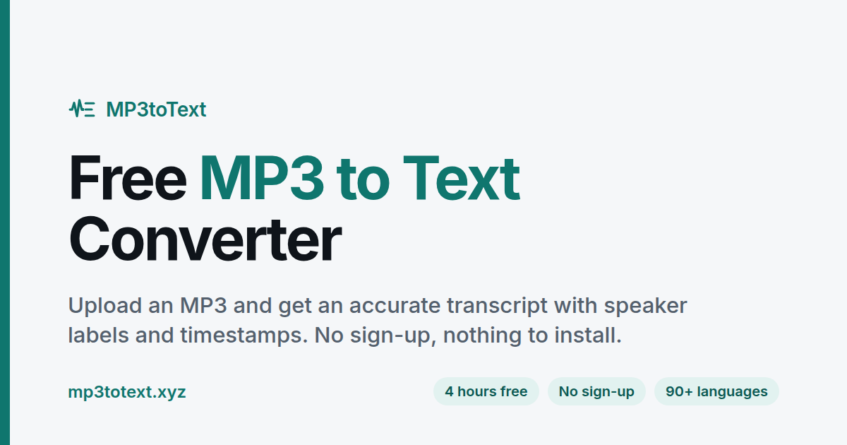 MP3toText screenshot